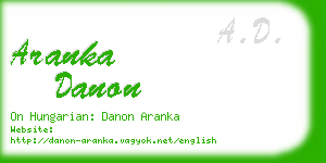 aranka danon business card